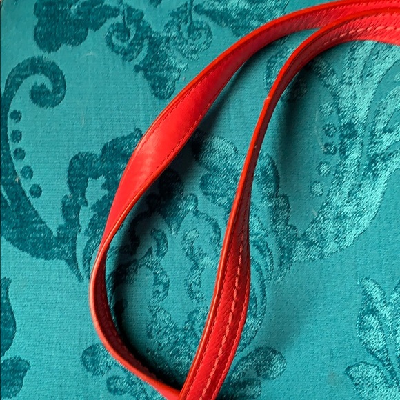 Leopard print/red Coach bag w/ wristlet - Picture 7 of 8